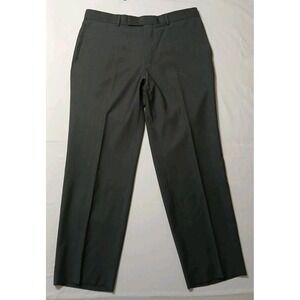 Hugo‎ Boss Men's Gray Virgin Wool Striped Dress Pants
